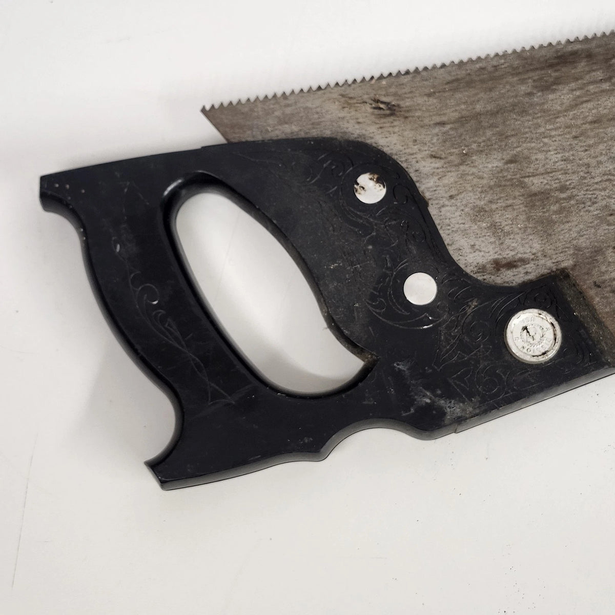 Disston Challenger II 26" Crosscut Hand Saw 8 Point Black Handle Vtg USA Tool