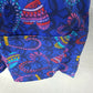 B Scrubs Blue Pattern Uniform Top Womens 1XL 3 Pocket Scrubs NWT