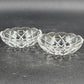 2 Pressed Glass Bobeche Chandelier Part Cups 4" Scalloped Edge