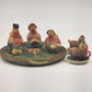 Popular Imports 8pc Mini Tea Set Chicken Roaster Polystone Resin Decorative 1995