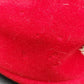 Women's Red Velvet Pillbox Hat By Replica de Parisienne Feather Accent Vintage