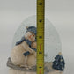 K's Collection Let It Snow-Man Snowmen Sled Glass Figurine 4" Christmas Decor