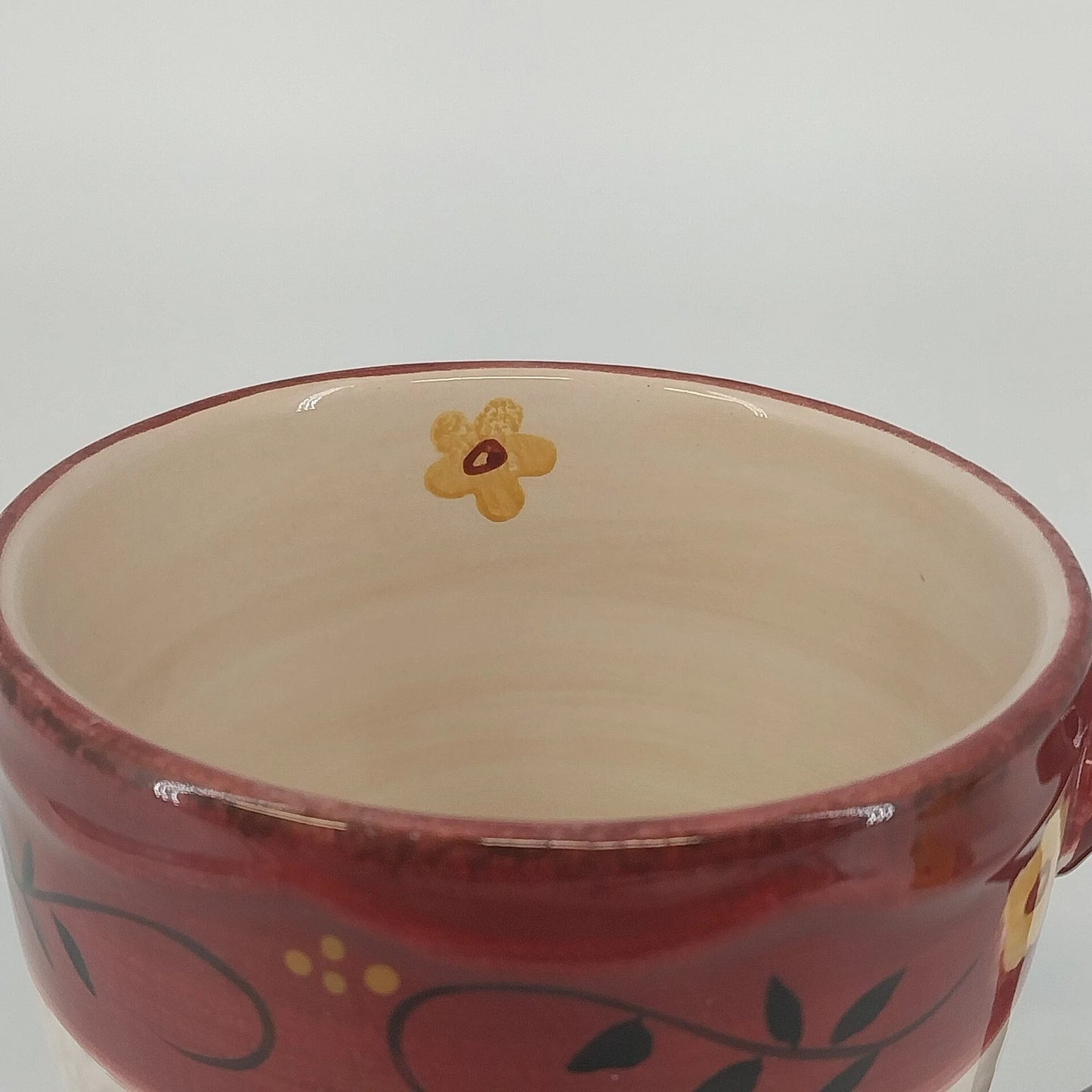 Canterbury Potteries Morning Sunrise Rooster Coffee Mug 4" Hand Painted