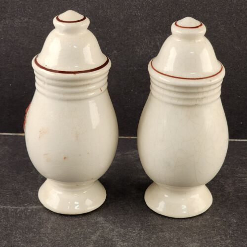 Rooster Chicken Salt & Pepper Shakers VG Pottery 4.5" Tall Vintage No Stoppers