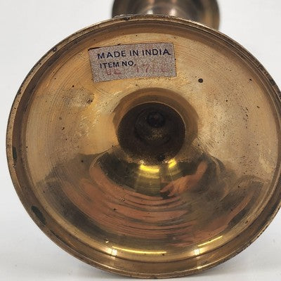 Solid Brass Victorian Candle Holder 5.75" Vintage Candlestick Made in India