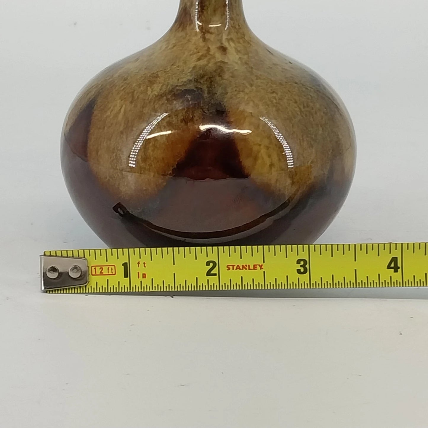 Vintage Elwill Pottery Canada 651 Brown Drip Glaze Vase
