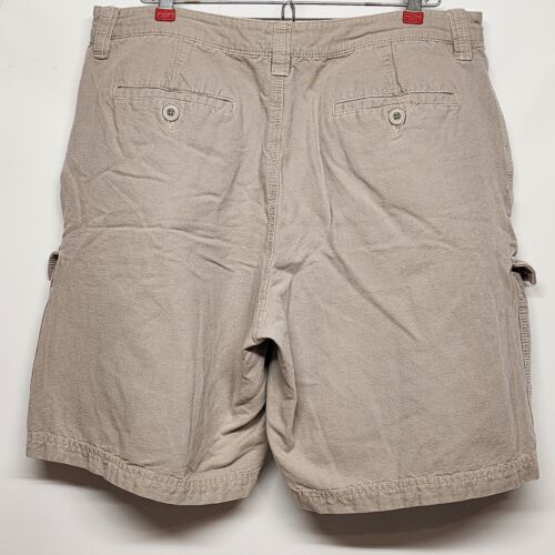 Merona Khaki Cargo Shorts Men's Size 36 Beige Pockets Cotton Rayon Blend