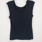 ELFE by Elif Erturk Black Studded Shoulder Top Womens EU 42 Sleeveless Small