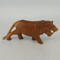Hand Carved Wood Lion Sculpture Roaring African Folk Art Figure 9" Vintage