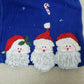 Heirloom Cardigan Sweater Christmas Collectibles 1XL Blue Santa Candy Cane 2004