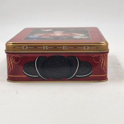 Oreo Cookie Tin 8"x6" 1994 Christmas Unlock The Magic Grandfather Remembers