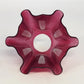 Partylite Cranberry Tiffany Lamp Shade ONLY Corroso Art Glass Handkerchief 4.5"
