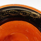 Lancaster Marguerite Orange Black Glass Pedestal Bowl Gold Gilt 1930s VTG