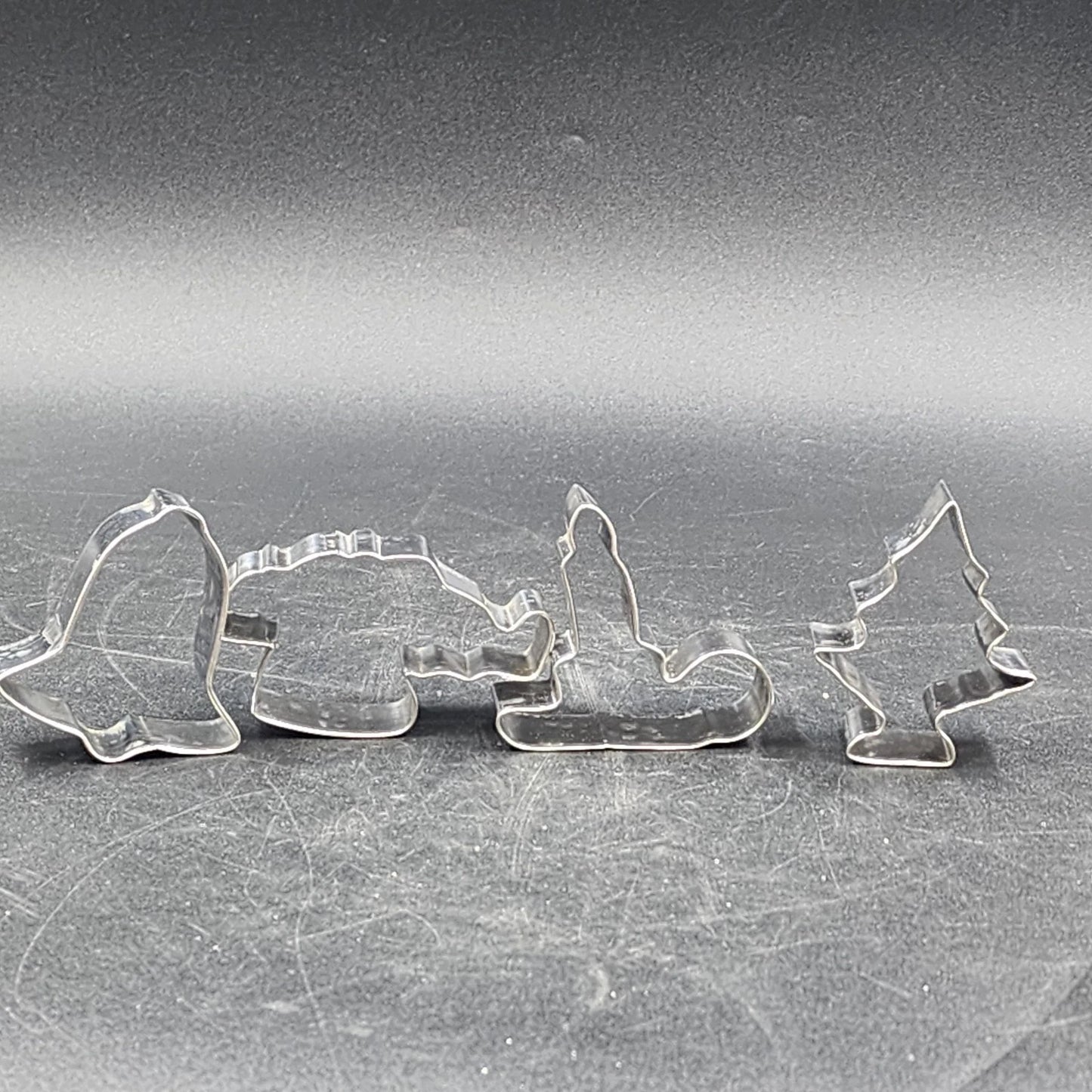 16 Metal Christmas Cookie Cutters Assorted Angel Star Tree Bell Reindeer etc.