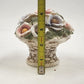 Handcrafted Italian Capodimonte Multicolor Floral Porcelain Decorative Art Vase