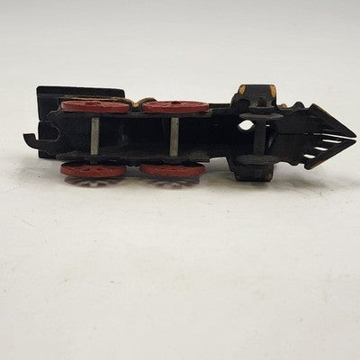 Locomotive Black Train 7.5"x3" Steam Engine 50 Red Wheels Cast Iron Collectible