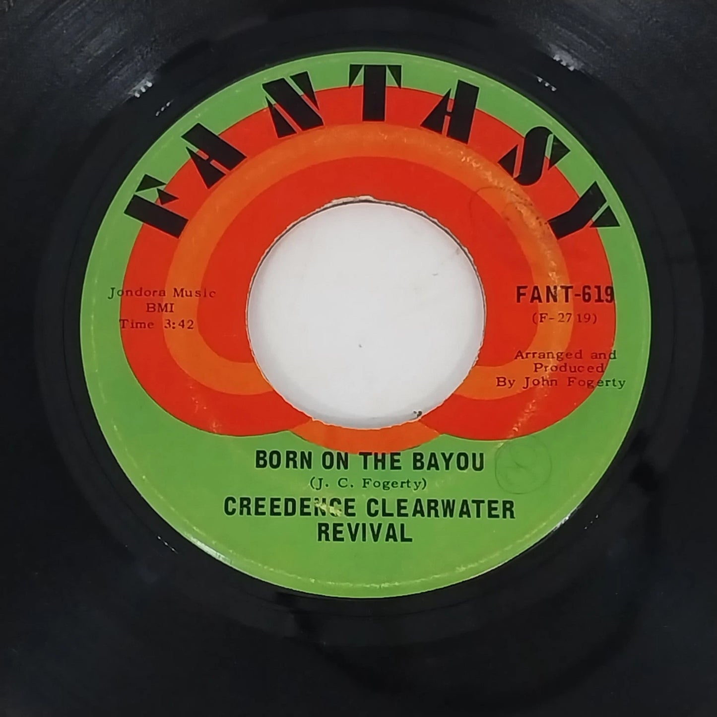 CCR Proud Mary 45 RPM Vinyl Born On The Bayou Fantasy 1969