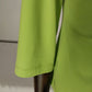 Julie Mitchell Lime Green Gathered V Neck Blouse Size L