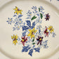 Ridgway’s Cornwall Oval Platter 14" Blue Gadroon Edge Floral Center Sheldon UK