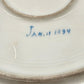 Limoges France 10.5" Round Platter Hand Decorated Floral Gold Trim Handle