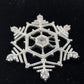 Silver Tone Brooch/Pin Winter Snowflake Shape w Crystal Clear Faceted Rhinestone