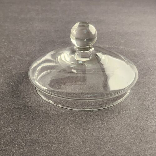 Clear Glass Candy Nut Dish Vintage With Lid With Round Top Unbranded 9.5" Tall