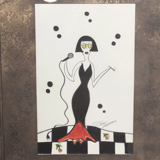 Heart People Stylized Illustration by Devon an Original Artwork Piece Framed