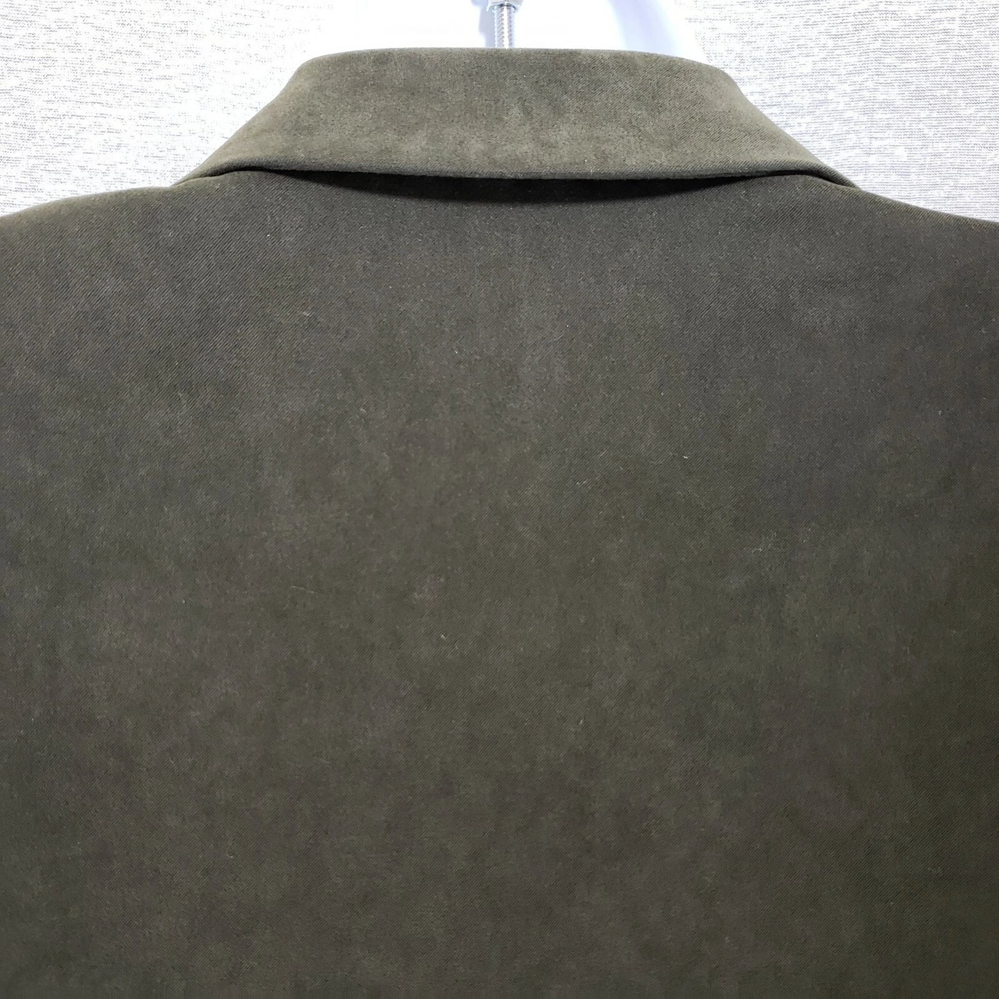 Briggs Womens 12-P Soft Olive Polyester Button Up Blazer Jacket Shoulder Pads