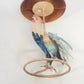 Rooster Mini Candle Lamp Metal Tea Light Holder Tapered Fabric Farmhouse Country