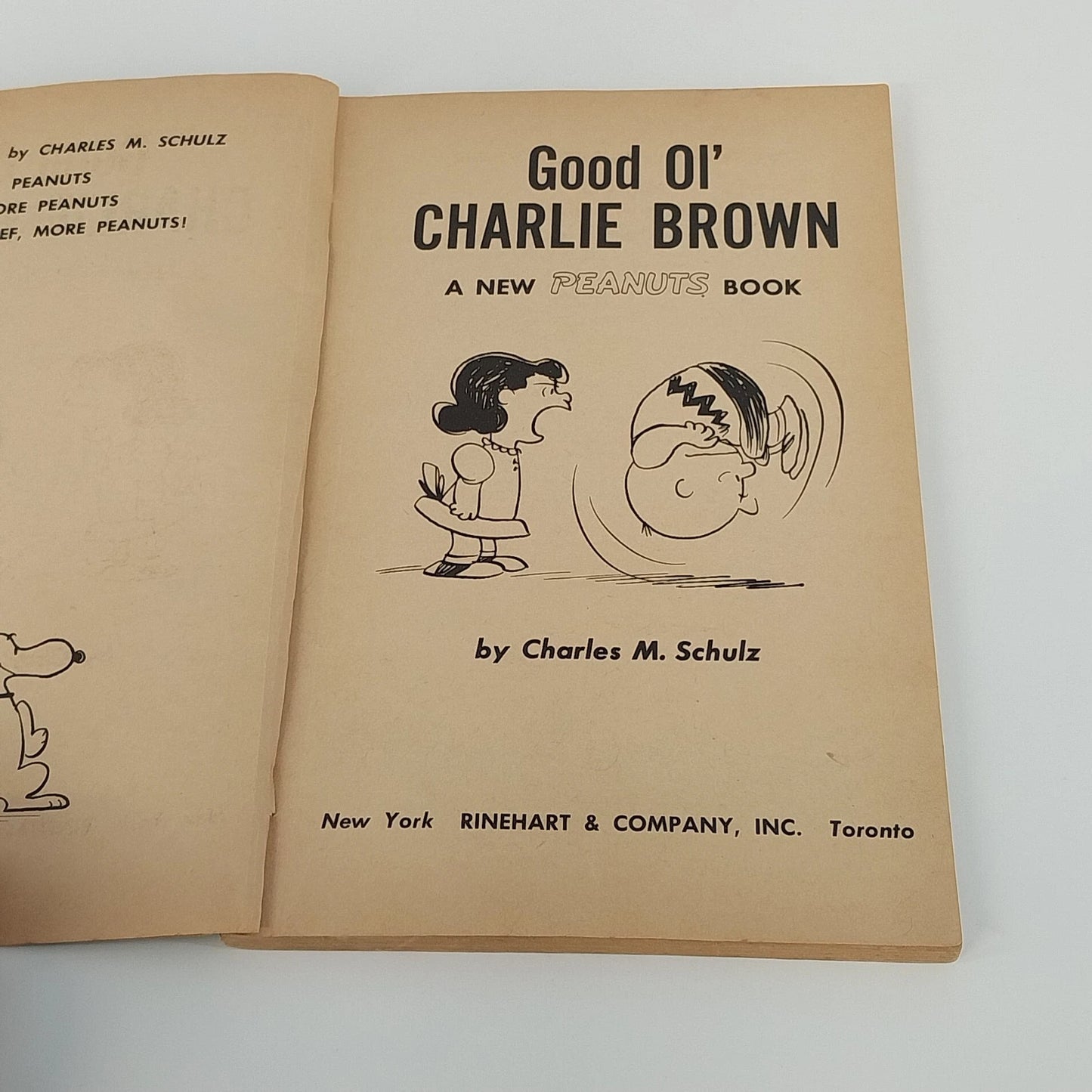 Good Ol' Charlie Brown Peanuts Paperback Charles M Schulz Rinehart Vintage 1957