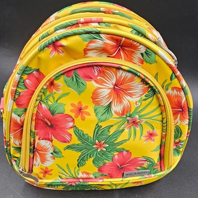 Ricardo Beverly Hills Expanding Duffle Bag Tropical Hibiscus Floral Travel Bag