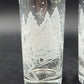 2 Avon Winter Scene Horse & Sleigh Drinking Glasses 2.8"d x 6.25"h Vintage 1995