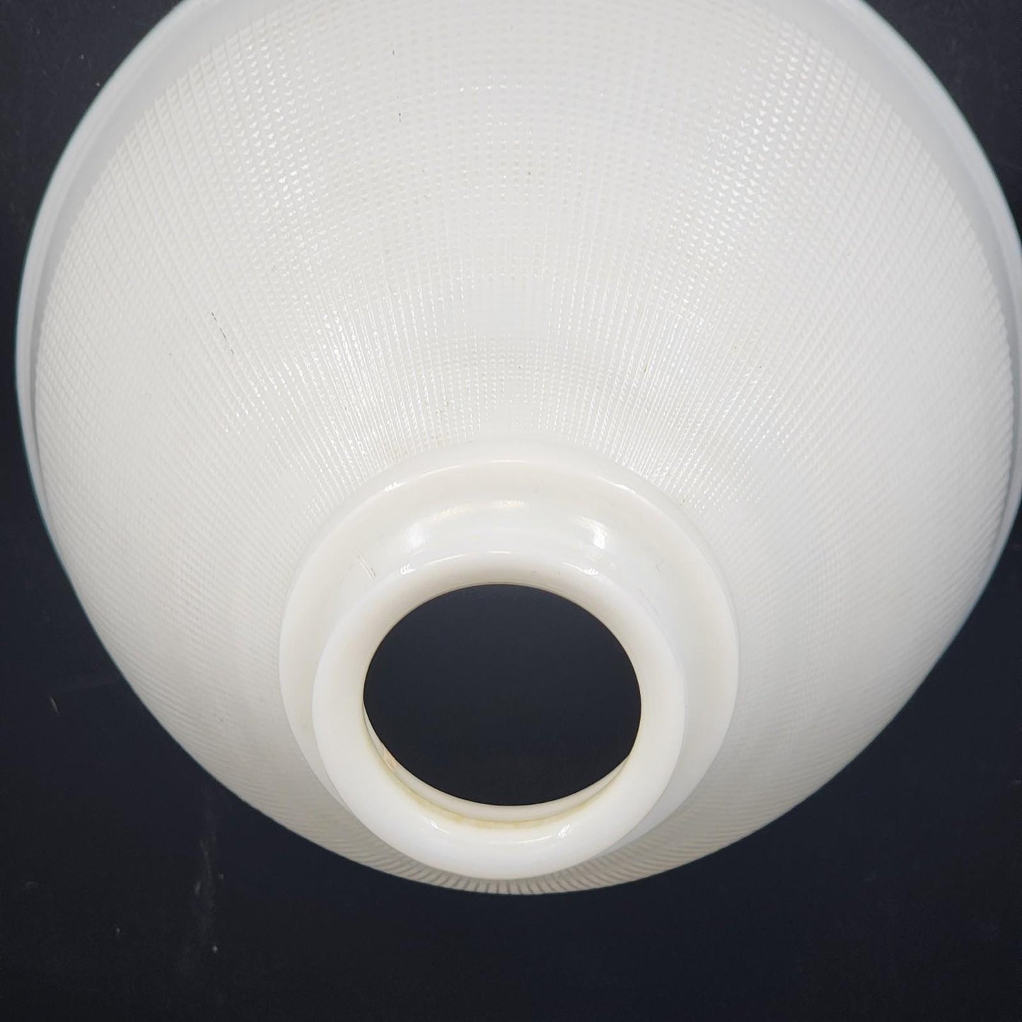 Lamp Diffuser Milk Glass Torchiere Shade Waffle Pattern 8" Vintage Lighting Decor