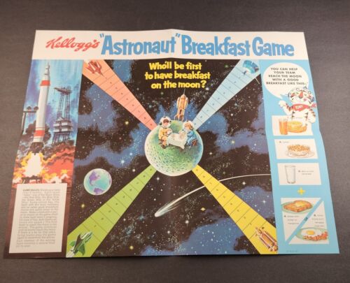 Kellogg's Astronaut Game Unused Original Mailer 45 Pins Board 36 Score sheets