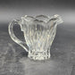 Gorham Crystal Lotus Pattern Creamer & Sugar Bowl with Lid Vtg Glass Set Germany