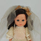 Kehagias Bride Doll 12" Wedding Gown Veil Brunette Blue Eyes Greece Vintage