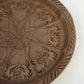 Hartstone Shortbread Cookie Mold Hearts Tulips Brown Round Stoneware 10" USA