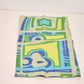 Set of 4 Dinner Napkins Cloth in Blue Green Abstract Geometric Pattern 16.5"long