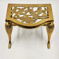 Brass Metal Gold Finish Footrest Fireplace Footman Stool Trivet Pot Warmer Stand