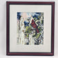Fenceline Friend Cardinal Print by Michael Capser 8x10" Framed Matted Art Decor