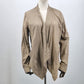 DKNY Jeans Women Waist Length Jacket Large Beige Open Front Long Sleeve Vintage