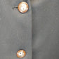 Club Classics Black 3-Button Wool Blazer with Notched Collar Front Pockets Sz 6