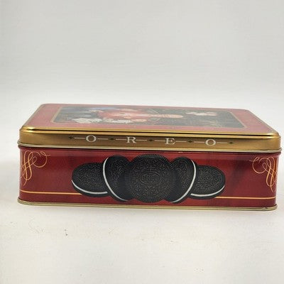 Oreo Cookie Tin 8"x6" 1994 Christmas Unlock The Magic Grandfather Remembers