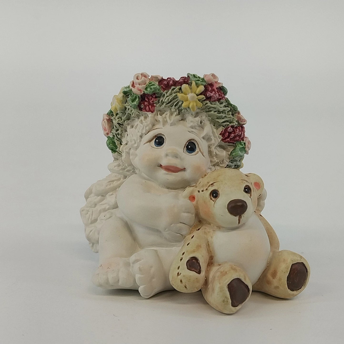 Dreamsicles Playmates Cherub Teddy Bear Figurine DC020 1.75" 1996 Vtg Cast Art