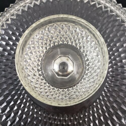Indiana Glass Diamond Point Pedestal Cake Stand 12 Inch Vintage 1429