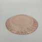Fortecrisa Pink Swirl Ribbed Glass Salad Plate 7” MCM Tableware Mexico Vintage