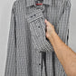 Denver Hayes Flextech Dress Shirt Men’s Black Check Size Medium Regular Standard
