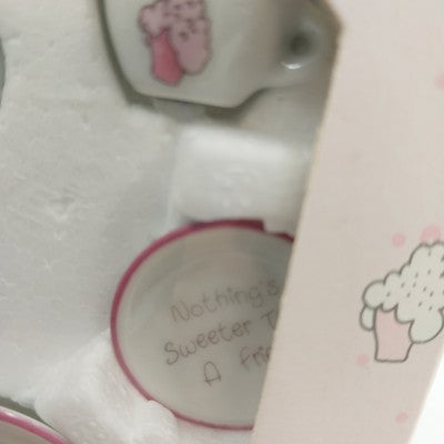 Enesco Precious Moments Porcelain Mini Tea Set “Nothing Sweeter Than A Friend”