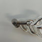 Napier Silver Tone Clip On Screw Back Earrings Swirl Half Hoop Polished Vintage