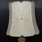 Italian Capodimonte Deluxe Large Table Lamp Raised Images Pleated Scallop Shade